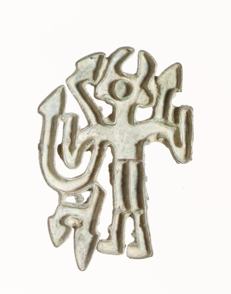 Bronze Age stamp seal with a horned figure and serpentine forms, Bactria–Margiana Archaeological Complex, Metropolitan Museum of Art.
